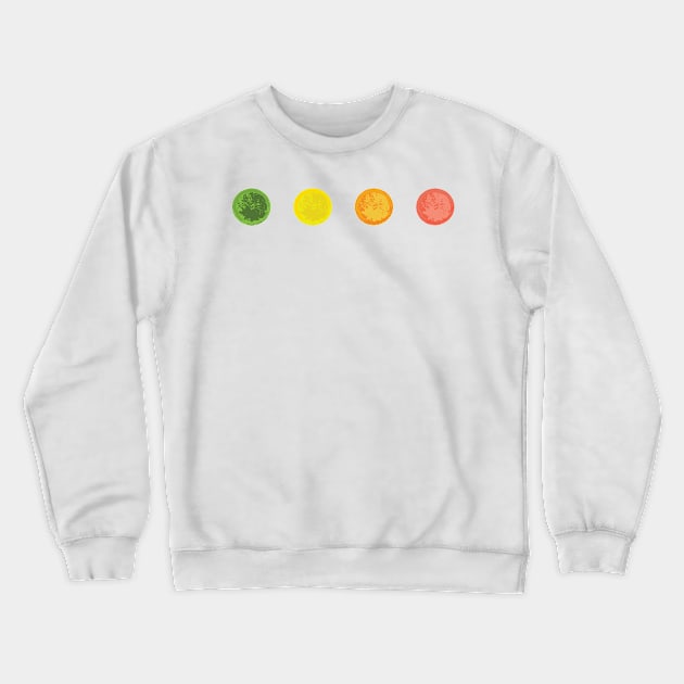 Citrus Polkadots Crewneck Sweatshirt by DenAlex